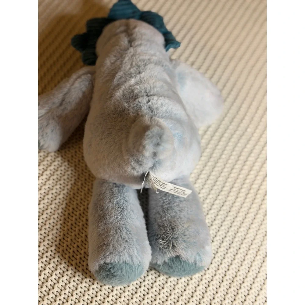 Mary Meyer Putty Dino Triceratops Blue Soft Stuffed Animal Plush Toy